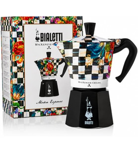 Bialetti Moka Express Mackenzie: 6 Cups Ocak Üstü Espresso Pişirici 270Ml Karma Renk Alüminyum Gövde