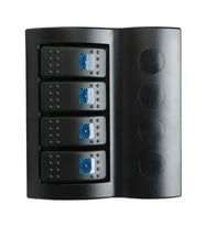 BFY Marin Otomatik Sigortalı Işıklı Switch Panel, 4 Anahtar, Mavi (STD)