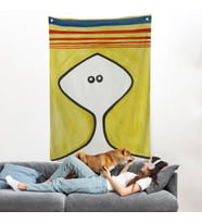 Alexander Calder - Soyut Kafa Duvar Örtüsü - Head-7321