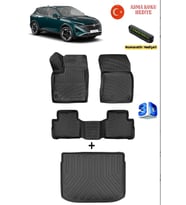 Rizline Nissan Qashqai 2022 Sonrası Uyumlu 3D Havuzlu Paspas ve 3D ÜST KADEME Bagaj Havuzu Seti (Benzinli) ASMA KOKU VE NUMARATÖR HEDİYELİ
