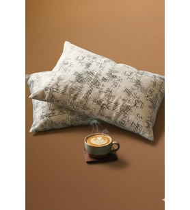 More Home Kapaklı Yastık Kılıfı (2 Adet) 50 x 70 cm Gri Beyaz (Beyaz - Açık Gri)