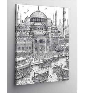 Kanvas Tablo Minyatür Cami