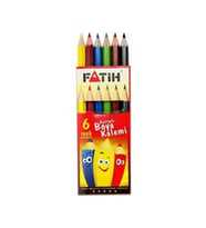Fatih Kuru Boya Kalemi 6 Renk Kısa - 2 paket