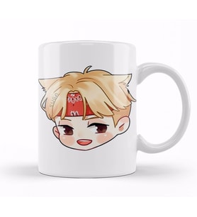 Chibi Face Suga Bts 02 Kupa Bardak Porselen