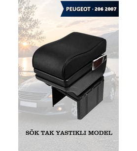 peugeot 206 2007 kol dayama Yastıklı geniş model Siyah Lüks Deri