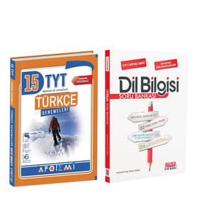 Apotemi TYT Türkçe Deneme ve AKM Dil Bilgisi Soru Bankası Seti 2 Kitap