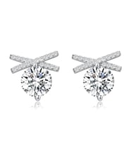Monemel Swarovski Taşlı Küpe (Altın Kaplama) Sevgililer Günü Hediyesi