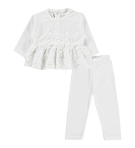 Civil Baby Fırfır Tüllü 3-12 Ay Takım - Pembe (Ekru)