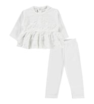 Civil Baby Fırfır Tüllü 3-12 Ay Takım - Pembe (Ekru)