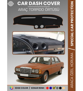 MERCEDES E SERİSİ W123 (1976-1985) Torpido Örtüsü Premium Kalite Torpido Koruma Özel Kesim UV Koruma