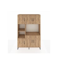 Hyperion Gardrop 9 Raflı 6 Kapaklı 132x44x195 Çam-Çam