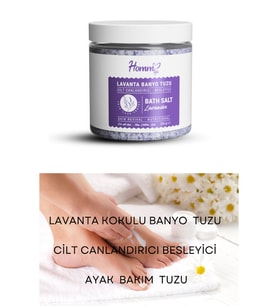 Homm Lavanta Kokulu Cilt Canlandırıcı Besleyici Ayak Bakım Tuzu Banyo Tuzu Homm Life Bitkisel