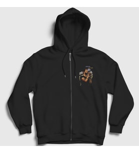 Presmono Unisex Siyah Concert Adam Levine Maroon 5 Fermuarlı Kapüşonlu Sweatshirt 419260tt