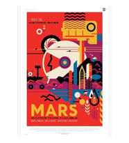 Mars'ın Tarihi Yerlerini Ziyaret Edin Tablo Ahşap Poster Dekoratif