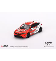 Mini GT Honda Civic TYPE R 2023 Pace Car Red 686 (Çok Renkli)