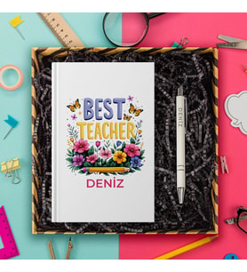 eJOYA Öğretmenlere Özel Tasarım Defter & Kalem & Hediye Kutusu 114374