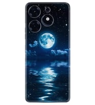 Tecno Spark 10 Pro Kılıf Resimli Desenli Baskılı Silikon Night Moon 1133