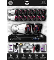 TURKNO 16 Kameralı Karia 16 Dış Kamera Set 320 GB HDD Full HD Gece Görüşlü Güvenlik Kamerası Sistemi