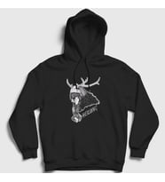 Presmono Unisex Siyah Maria Franz V2 Heilung Kapüşonlu Sweatshirt 407130tt