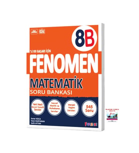 Fenomen Yayıncılık 2025-2026 8. Sınıf Matematik Soru Bankası B Seviyesi Güncel Müfredat Video Çözümlü (Çok Renkli)