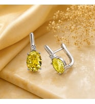 925 Ayar Gümüş Ice Cut Oval Zirkon Taşlı Küpe – Ekstra Parlak Işıltılı Lüks Tasarım, Hediyelik