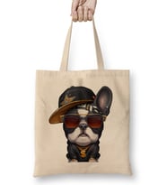 Brindle Pied French Bulldog Hip Hop Super Star Bez Çanta Uzun Saplı