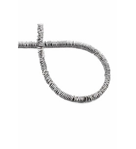 Hematit Doğal Taş Parlak Gümüş 4x1mm Dizi