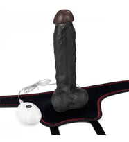 ETSMagaza 20 cm Belden Bağlamalı İçi Dolu Titreşimli Strapon Dildo