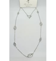 Via Silver Renk Geometrik Detaylı Kolye (max 80 cm)