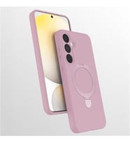 Coverzone Samsung Galaxy A17 ile uyumlu K?l?f MagSafe ile uyumlu Z-Samara Kapak Wireless ?arj �zellikli Stand Olabilen Galaxy A17 kilif Pembe