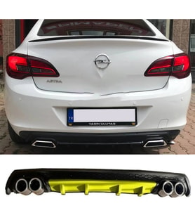 Opel Astra J Sedan Sarı Difüzör Çiftli Yuvarlak Egzoz Görünümlü D Tip Difizör