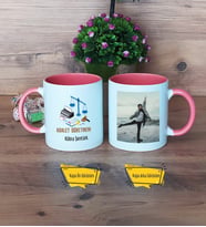 Adalet Öğretmeni Kupa Bardak Pembe Fotoğraflı Öğretmenler Günü Hediyesi