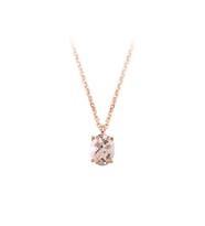 Oval Morganite Taşlı Esila Kolye 0702P0015
