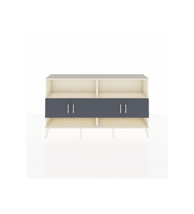 Arges Konsol 4 Raflı 4 Kapaklı 176x30x99 Aytaşı-Antrasit/Aytaşı