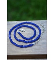 STONEAGE JEWELLERY Bayan Kolye Rondela Kesim Ceyt Doğal Taş (Altın / Dore)