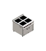 CSA Karacasan 100x100 Cm 4+1 Elektrikli 4 Lü Kuzine Ocak