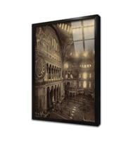 İstanbul Ayasofya Cami Çerçeveli Cam Tablo