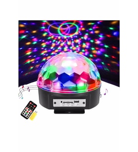 Samsung Galaxy Light Uyumlu Bluetoothlu Disko Topu Hoparlör Işık (Siyah)