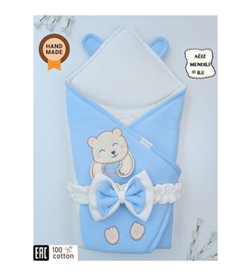 Bal Peteği Olimp Bebek Kundağı Unisex Bebek Dış Kundak Battaniyesi Hastane Çıkışı Kundak Battaniye