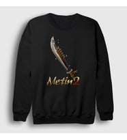 Presmono Unisex Siyah Essential Oyun Metin2 Sweatshirt 521580tt