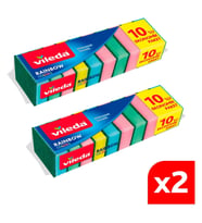 Vileda 2 Paket 10'lu Rainbow Bulaşık Süngeri