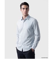 LCW BUSINESS Mavi Slim Fit Armürlü Erkek Gömlek
