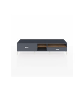 Hyperion TV Ünitesi 2 Raflı 2 Çekmeceli  220x44x51 Antrasit-Çam/Antrasit