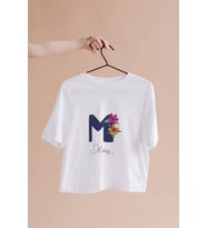 Baş Harfli İsim Tasarımlı Tişört Kişiye Özel ( Unisex - Büyük - Çocuk )