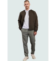 Erkek Regular Fit Rahat Beli Lastikli Duble Paça Pantolon Dokuma Kumaş Günlük Kullanım Hafta Sonu (Haki)