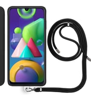 Samsung Galaxy M51 (M515F) İp Askılı Silikon Kılıf Siyah