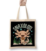 Snaxolotl Funny Axolotl Sushi Snacks Kawaii Animal Bez Çanta Uzun Saplı