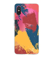 Xiaomi Mi 8 Pro Uyumlu Kapak Brushstroke Tasarımlı Şeffaf Silikon Kılıf