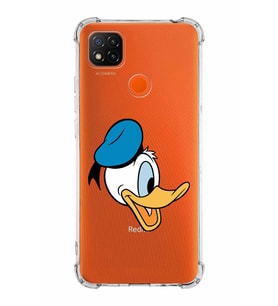 Xiaomi Redmi 9C Köşe Korumalı Antişok Kapak Donald Duck Tasarımlı Şeffaf  Kılıf