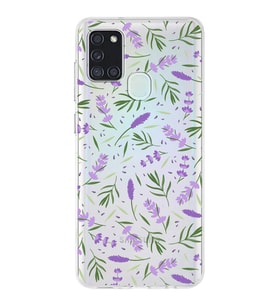 PrintiFy Samsung Galaxy A21s ile Uyumlu 1mm Slim Fit Water Color 3 Baskılı Şeffaf  Kılıf